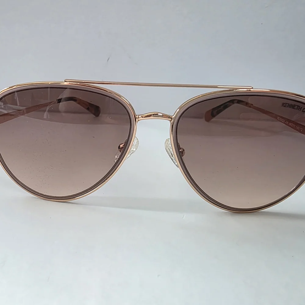 Kenneth Cole Rose Gold Aviator Sunglasses - Picture 2 of 5